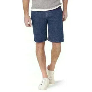 Wrangler Premium Mens 5 Pocket Denim Shorts Size 46 Comfort Flex Relaxed Fit